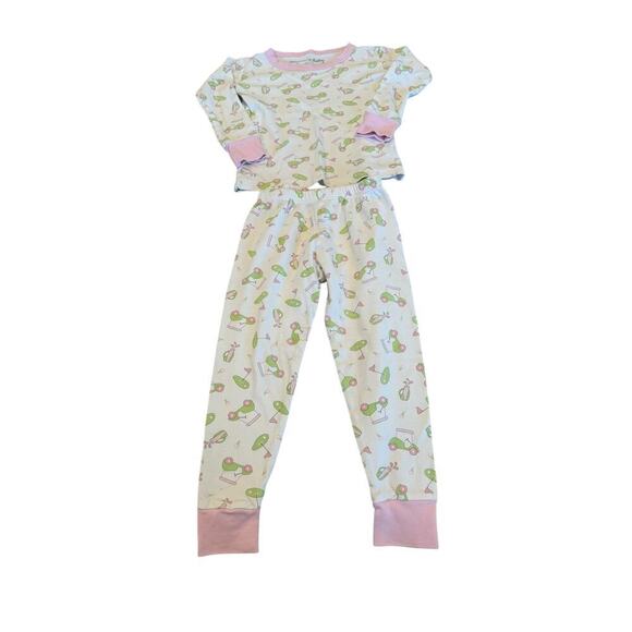 Magnolia Baby Pink Long Pajama 2 Piece Size 3T - Picture 2 of 9